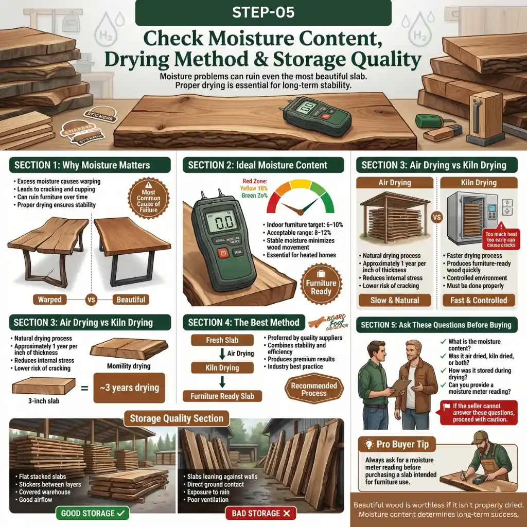 Step 5 Check Moisture Content, Drying Method, and Storage Quality