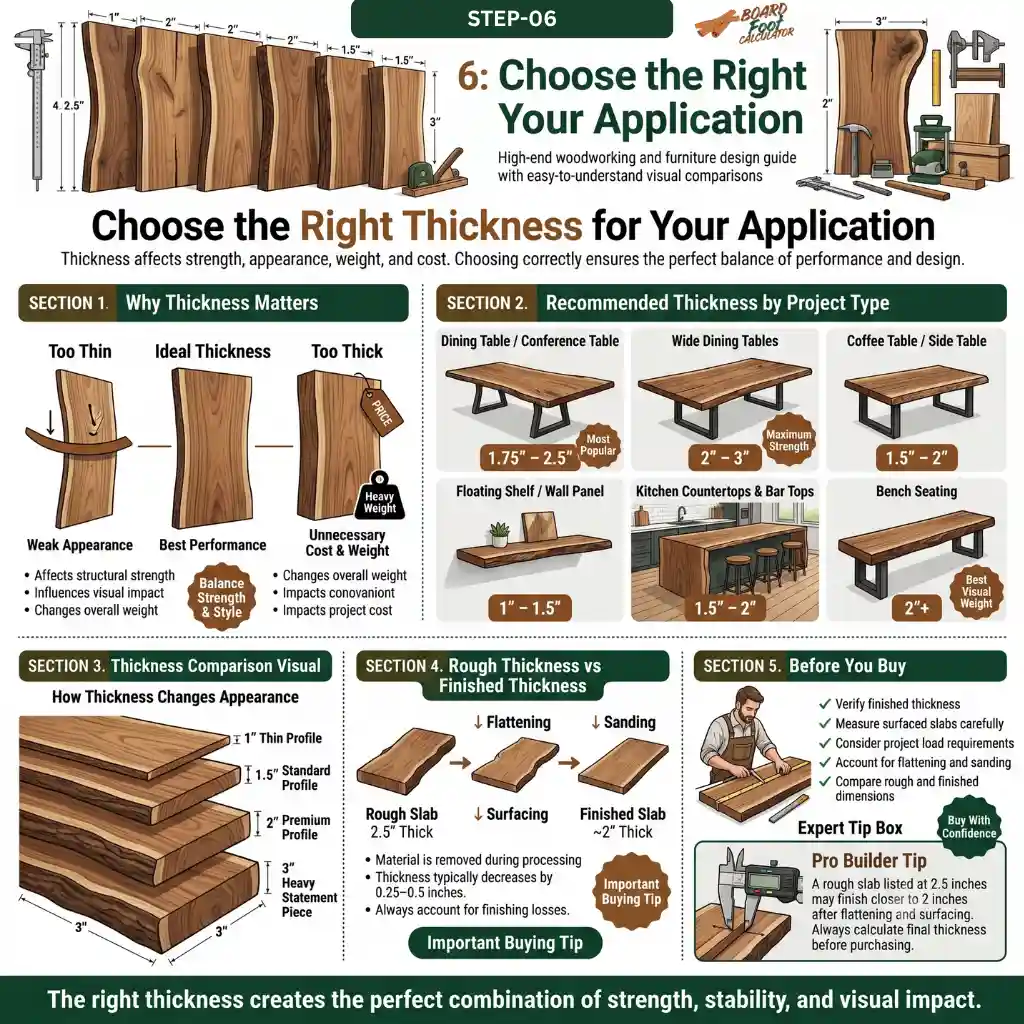 Step 6 Choose the Right Thickness for Your Application