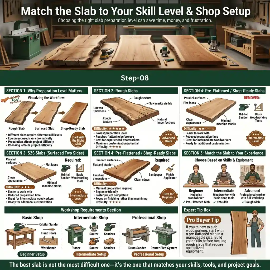 Step 8 Match the Slab to Your Skill Level and Shop Setup